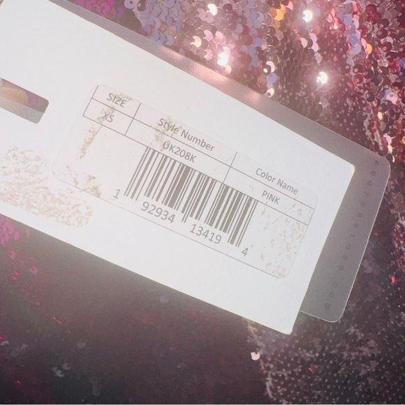 Pink Anthropologie NWT Fully Sequined Color block Skirt Endless Rose NEW XS Prom - Picture 6 of 12